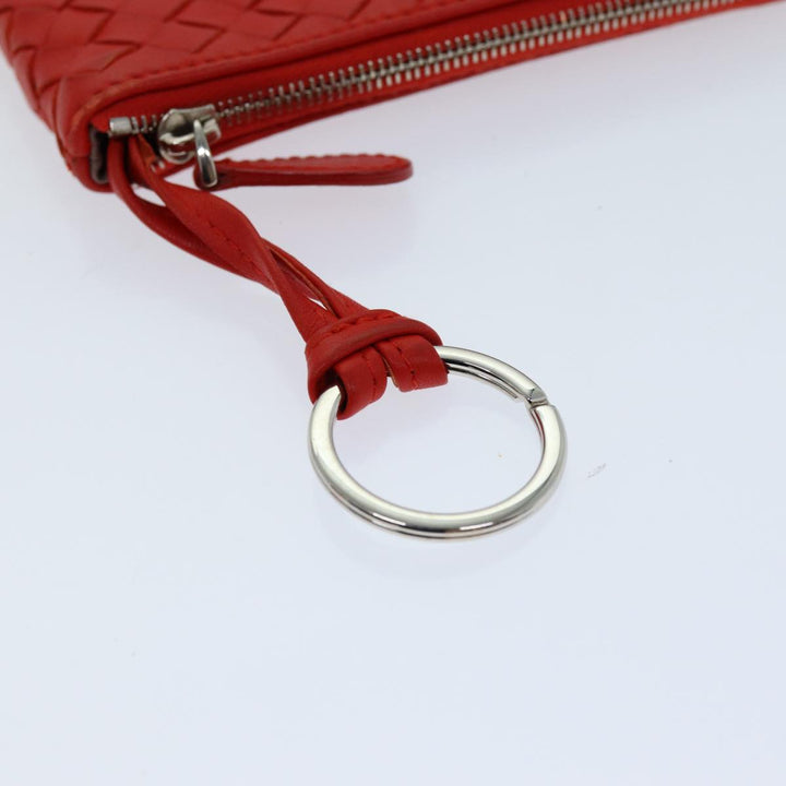 Bottega veneta INTRECCIATO Coin Purse Leather Red Auth bs14630