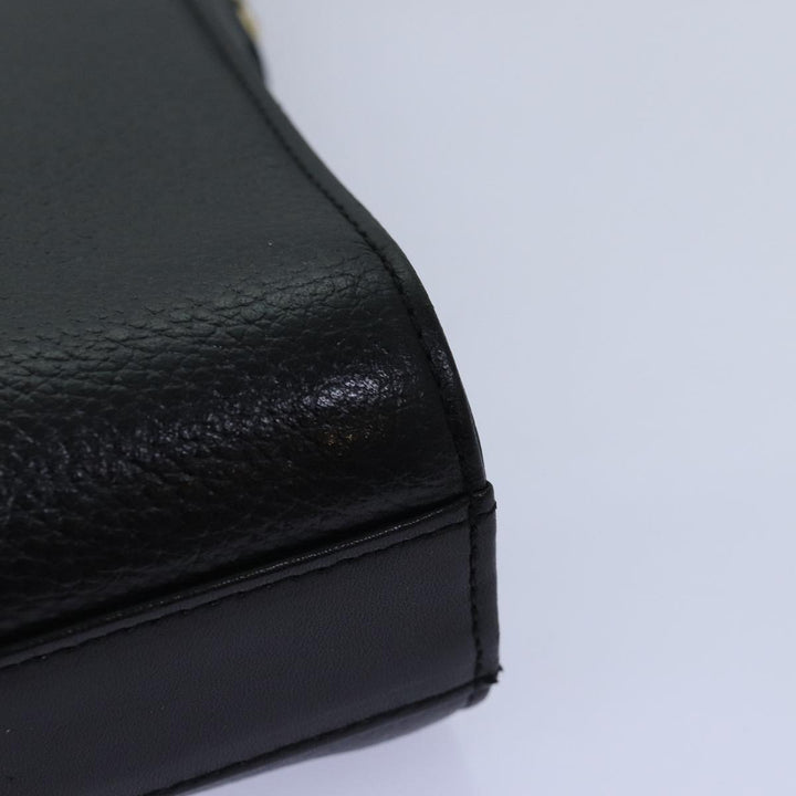 BurberrySs Shoulder Bag Leather Black Auth bs14648