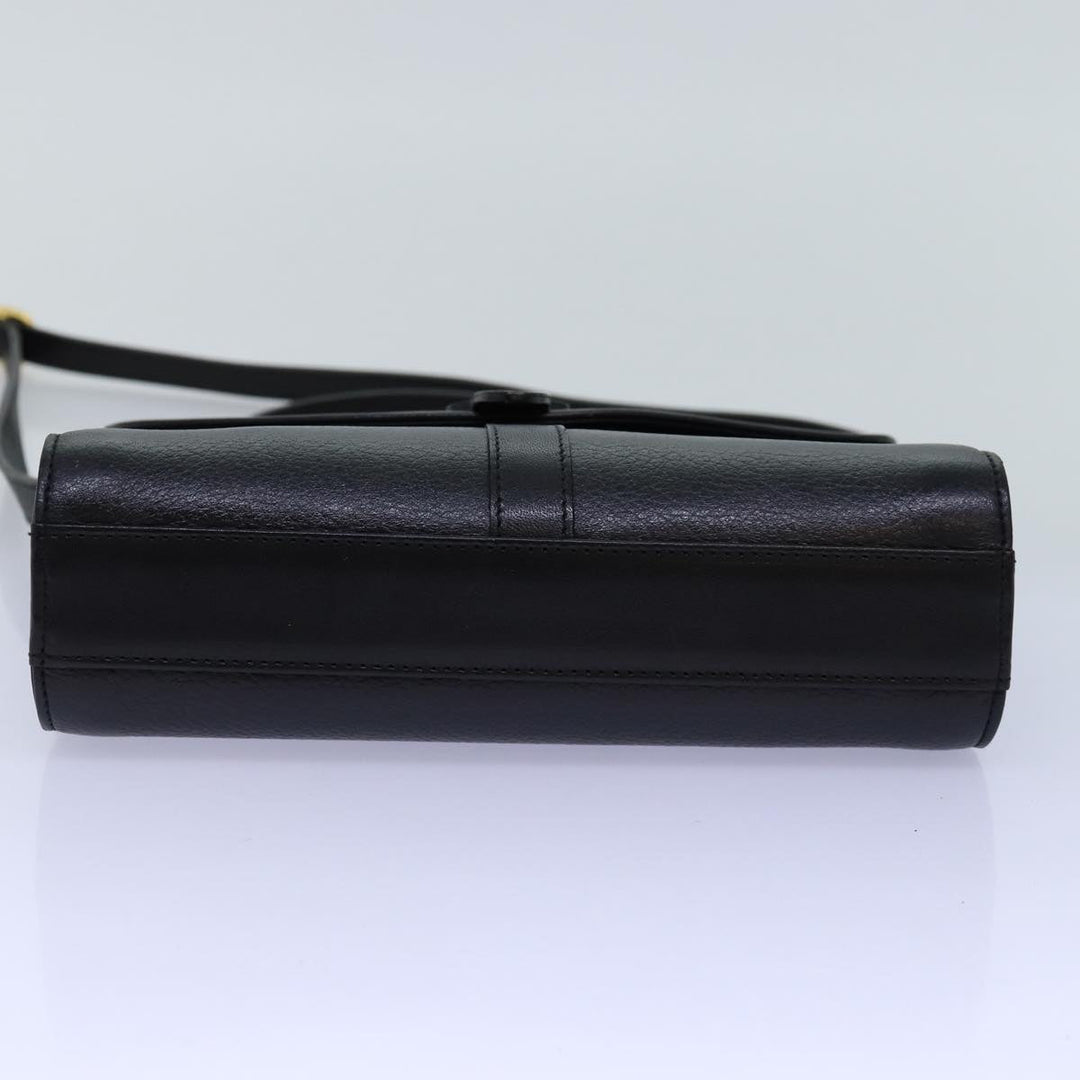BurberrySs Shoulder Bag Leather Black Auth bs14648