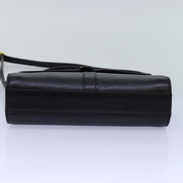 BurberrySs Shoulder Bag Leather Black Auth bs14648
