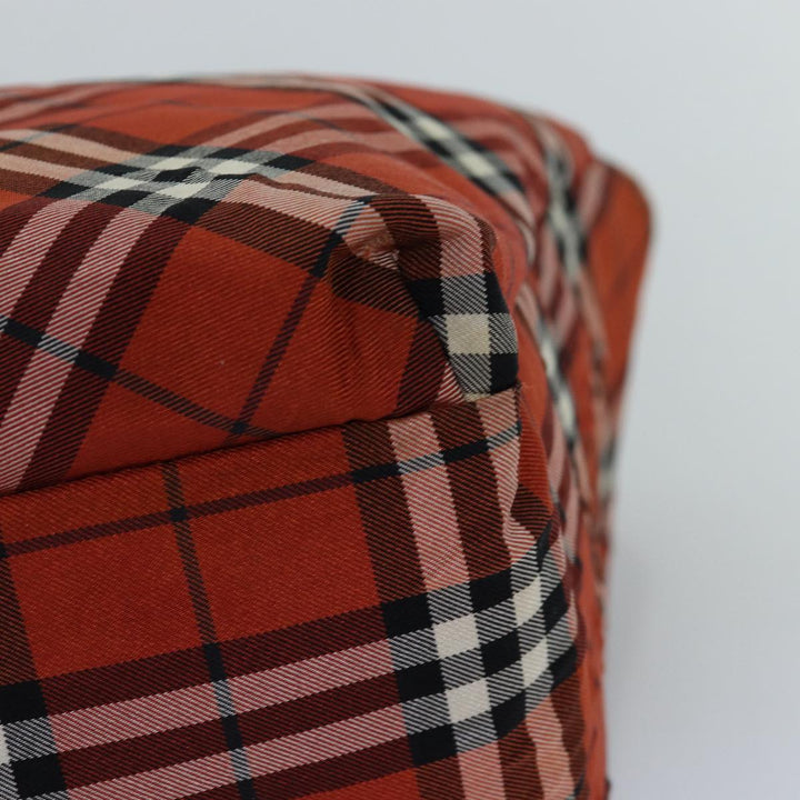 Burberry Nova Check Hand Bag Nylon Red Auth bs14690