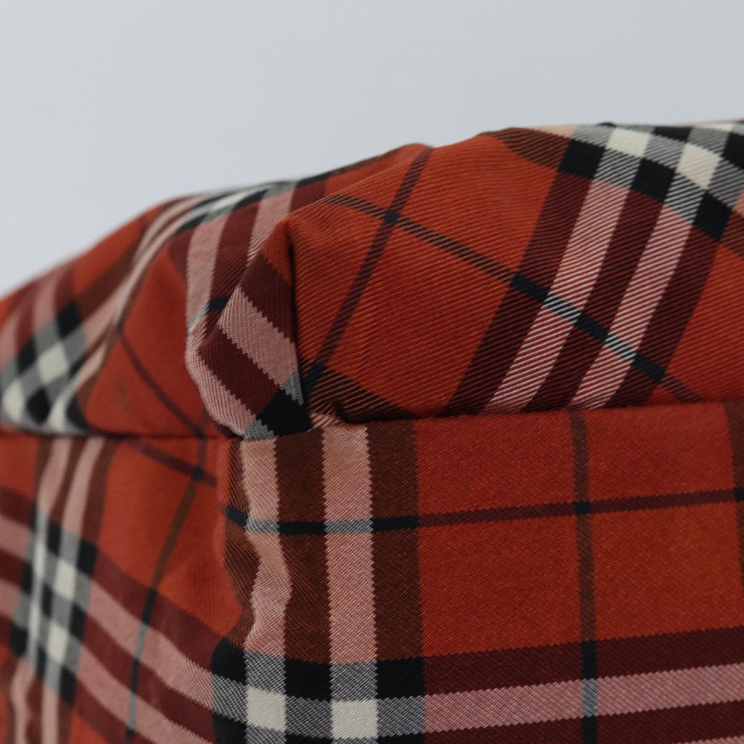Burberry Nova Check Hand Bag Nylon Red Auth bs14690