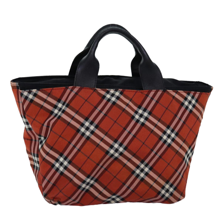Burberry Nova Check Hand Bag Nylon Red Auth bs14690