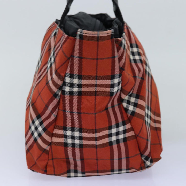 Burberry Nova Check Hand Bag Nylon Red Auth bs14690