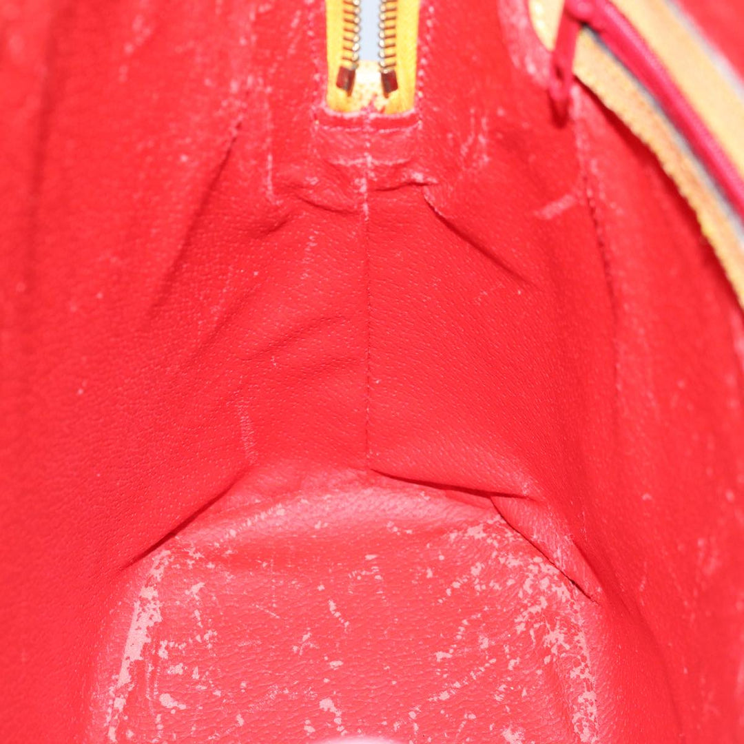 Celine Hand Bag Leather 2way Yellow Auth bs14695