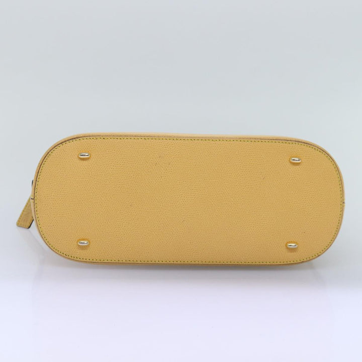 Celine Hand Bag Leather 2way Yellow Auth bs14695