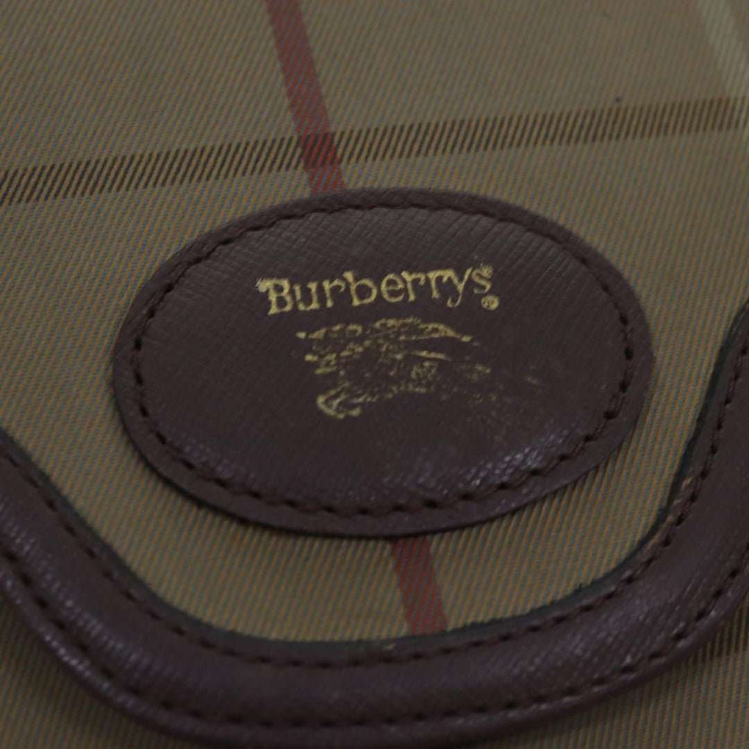 BurberrySs Nova Check Shoulder Bag Canvas Beige Auth bs14715