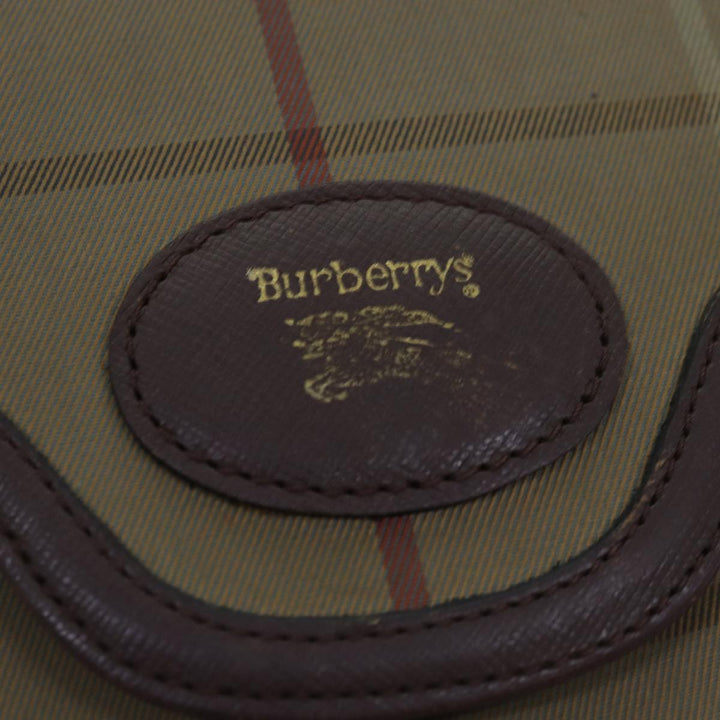 BurberrySs Nova Check Shoulder Bag Canvas Beige Auth bs14715