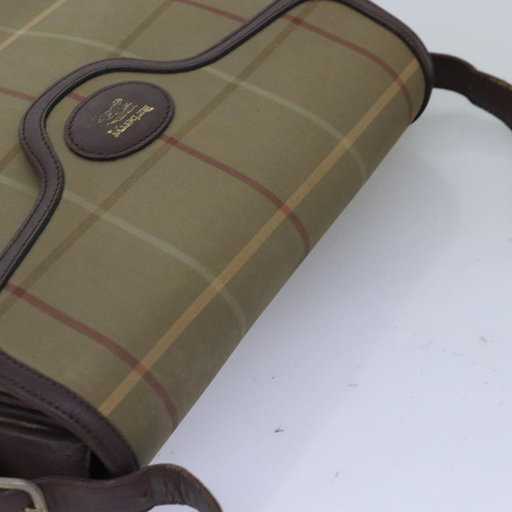 BurberrySs Nova Check Shoulder Bag Canvas Beige Auth bs14715