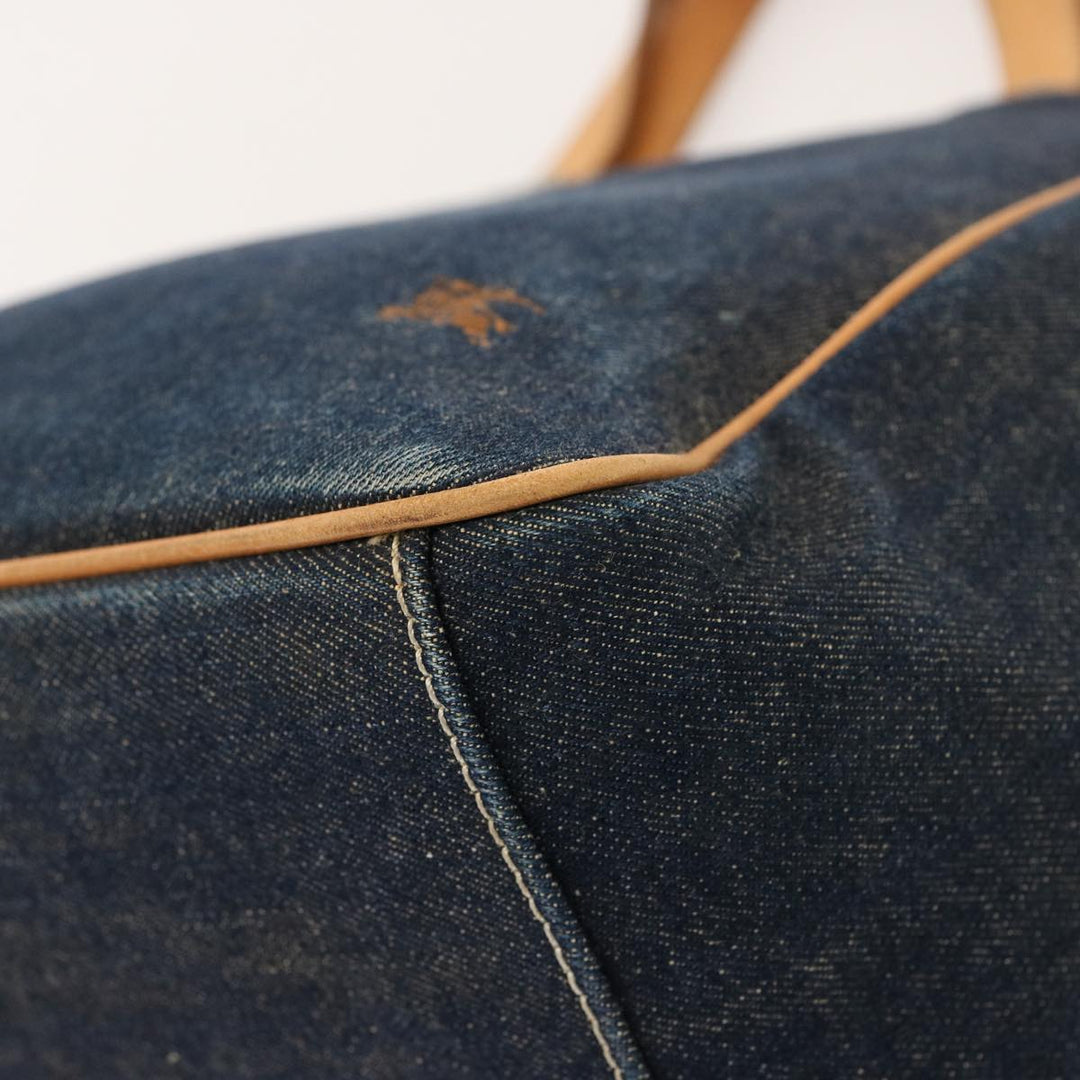 Burberry Blue Label Hand Bag Denim Navy Auth bs14732
