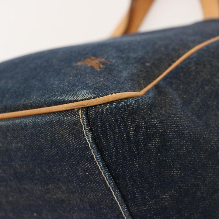 Burberry Blue Label Hand Bag Denim Navy Auth bs14732