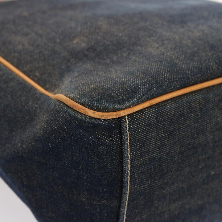 Burberry Blue Label Hand Bag Denim Navy Auth bs14732