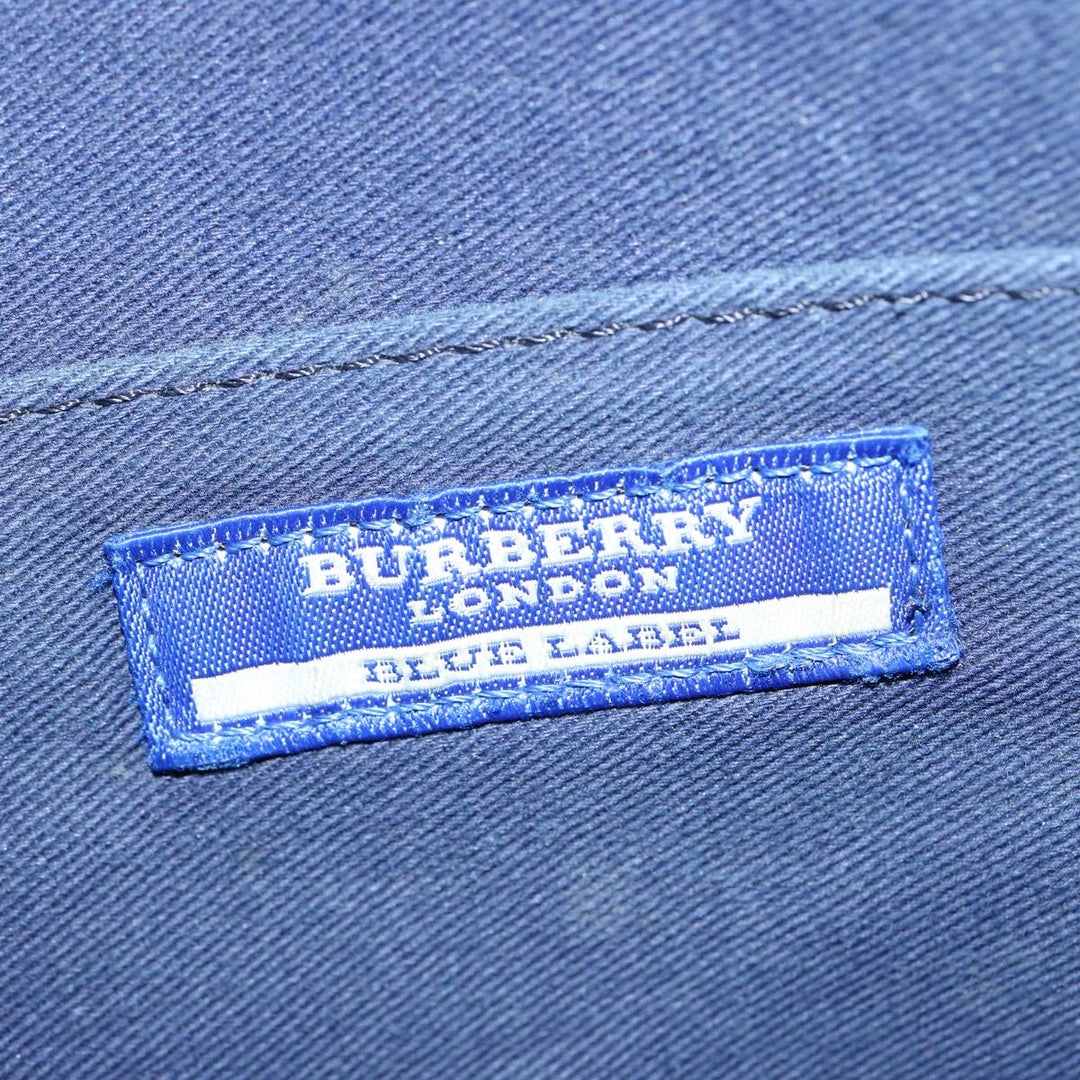 Burberry Blue Label Hand Bag Denim Navy Auth bs14732