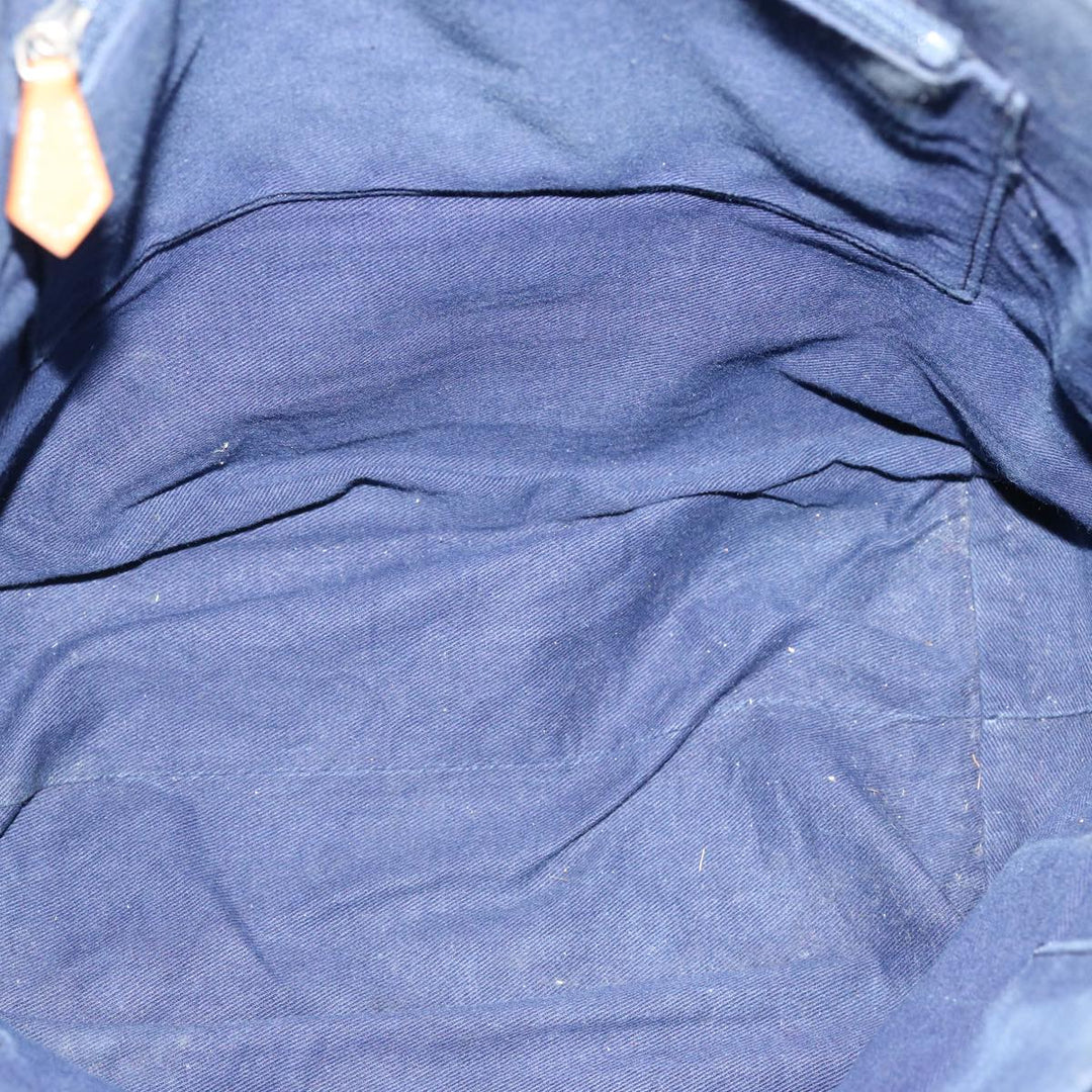 Burberry Blue Label Hand Bag Denim Navy Auth bs14732