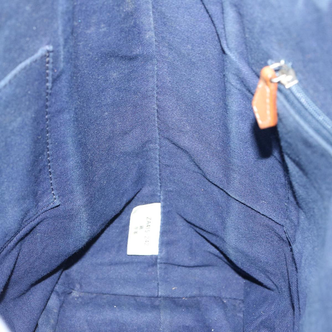 Burberry Blue Label Hand Bag Denim Navy Auth bs14732