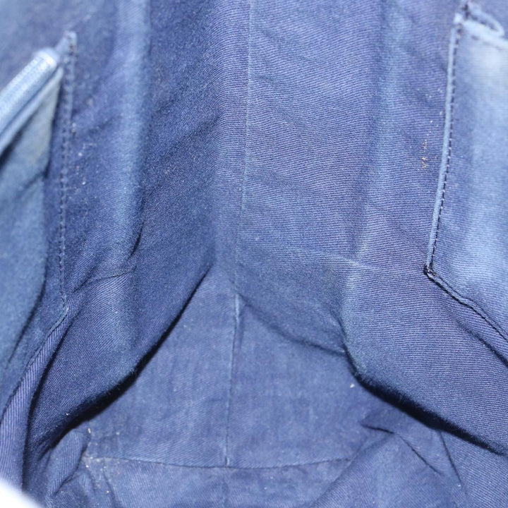 Burberry Blue Label Hand Bag Denim Navy Auth bs14732