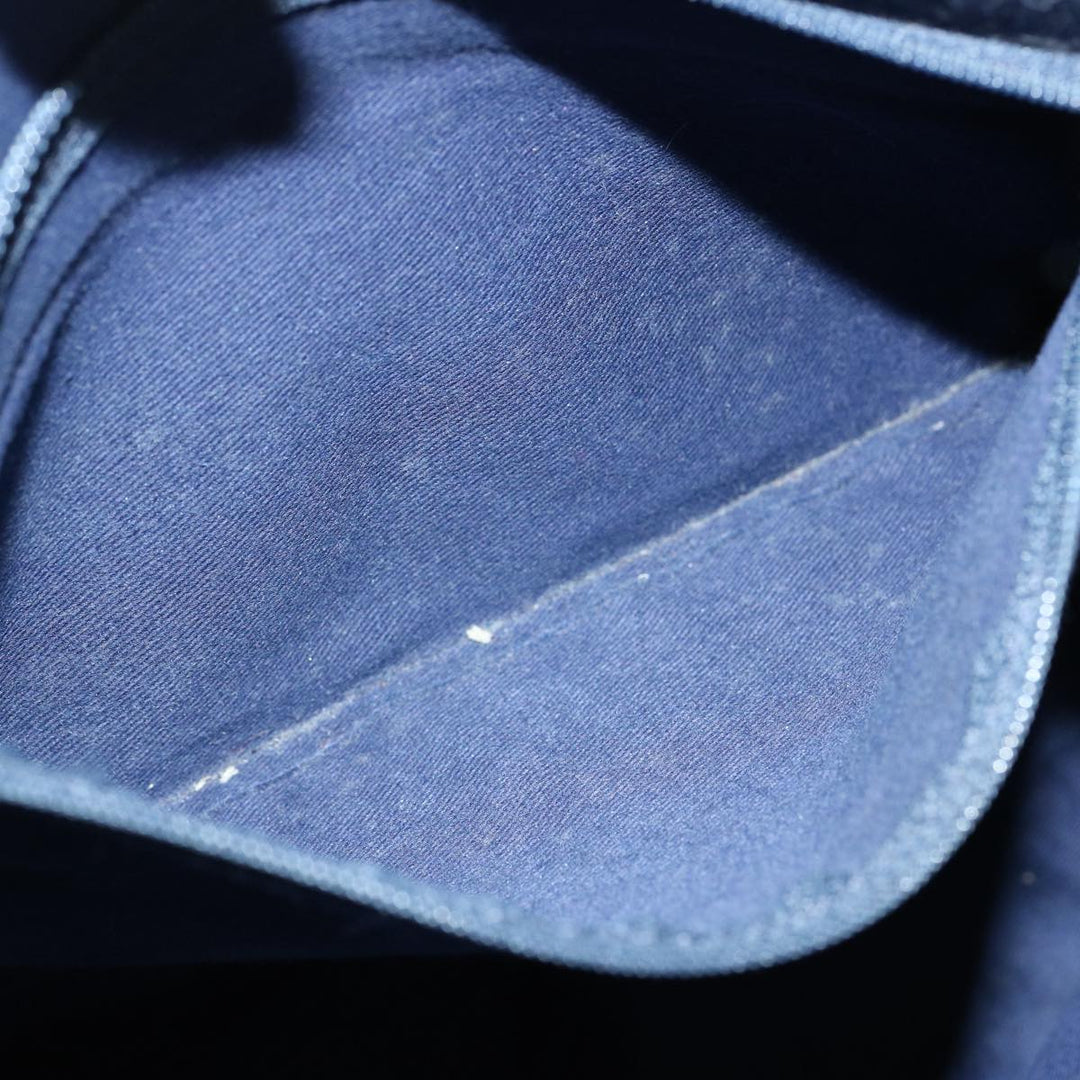 Burberry Blue Label Hand Bag Denim Navy Auth bs14732