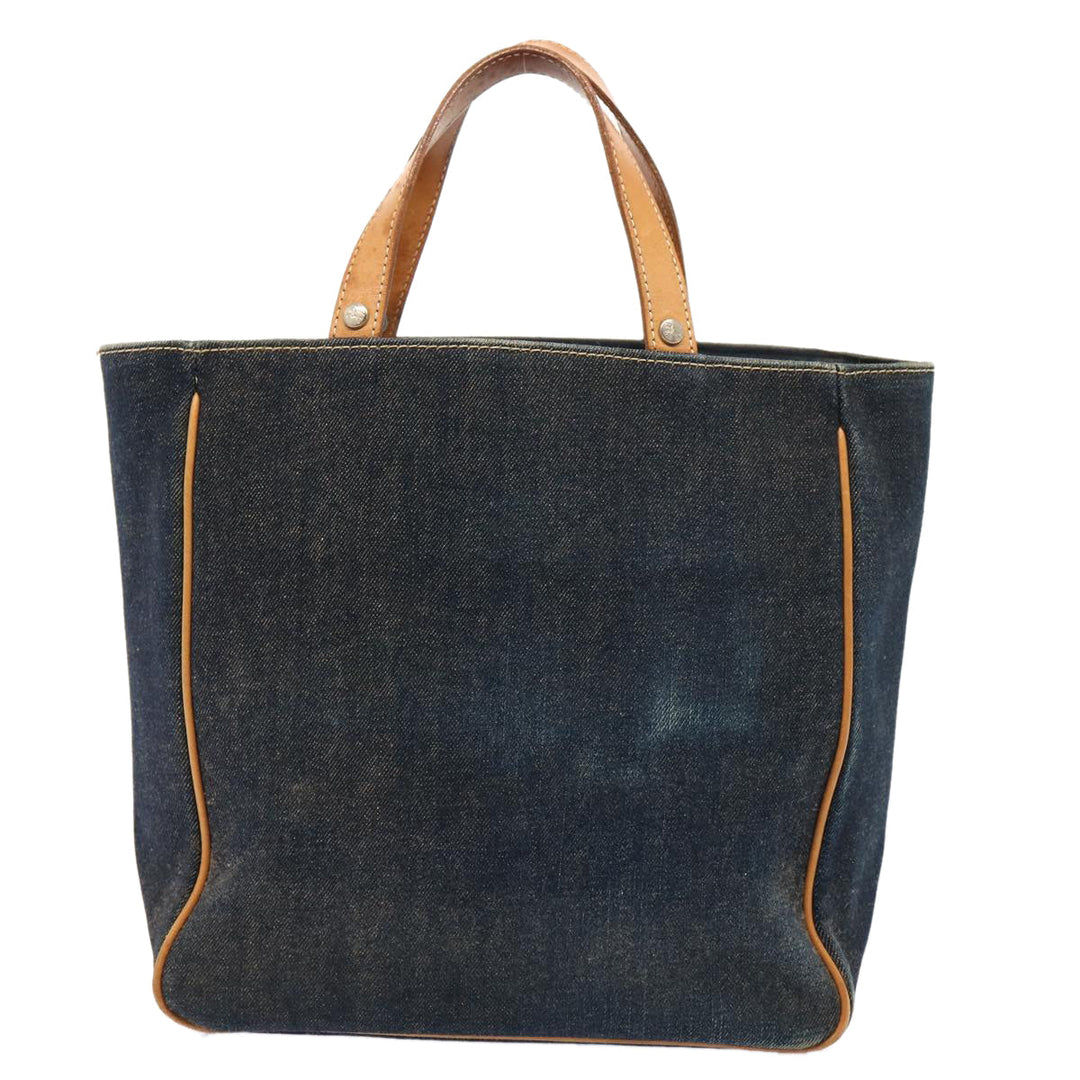 Burberry Blue Label Hand Bag Denim Navy Auth bs14732