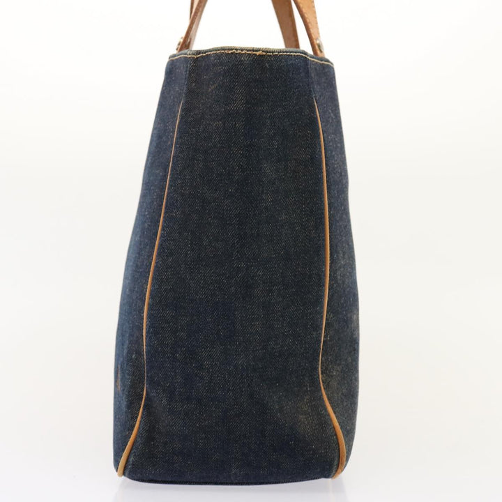 Burberry Blue Label Hand Bag Denim Navy Auth bs14732
