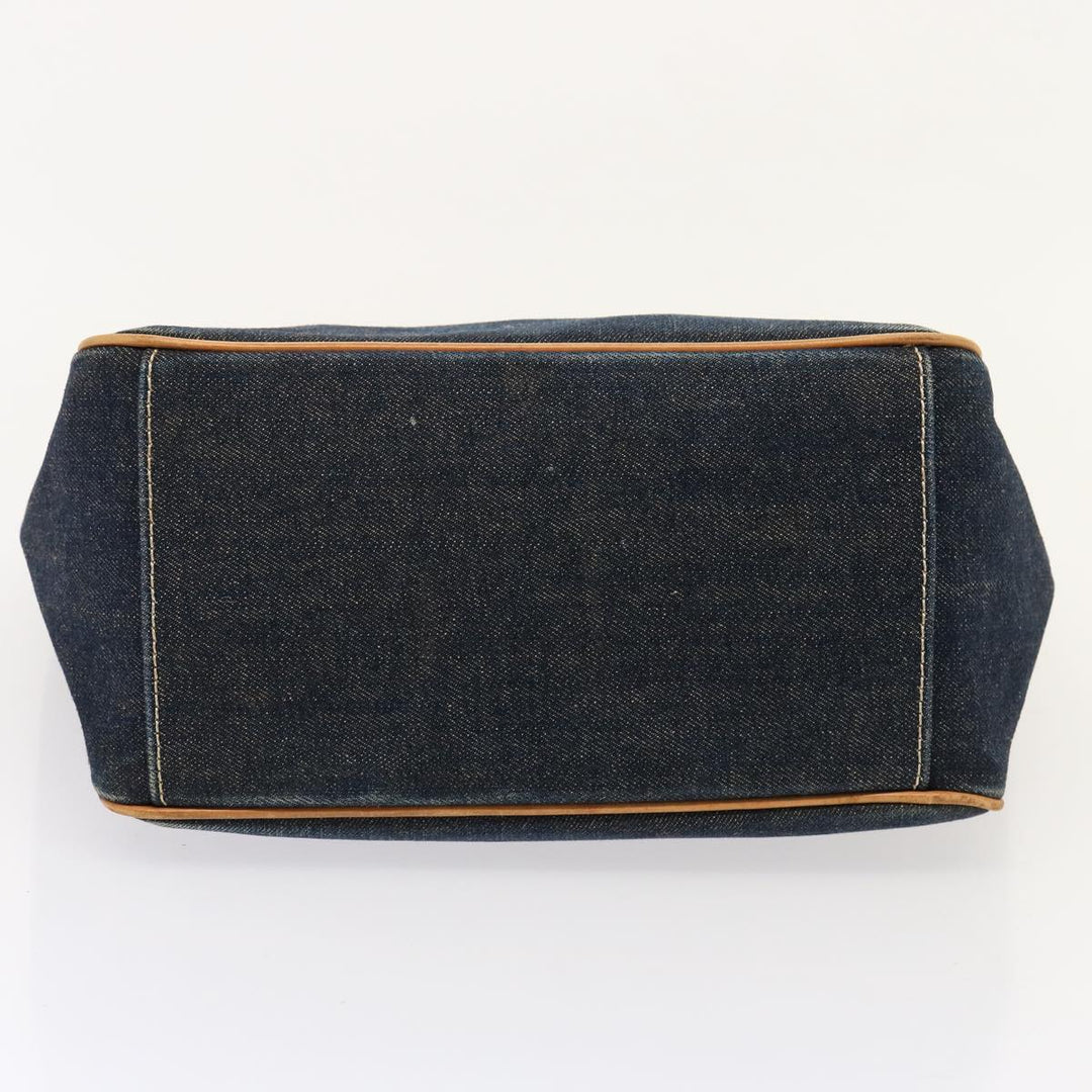 Burberry Blue Label Hand Bag Denim Navy Auth bs14732