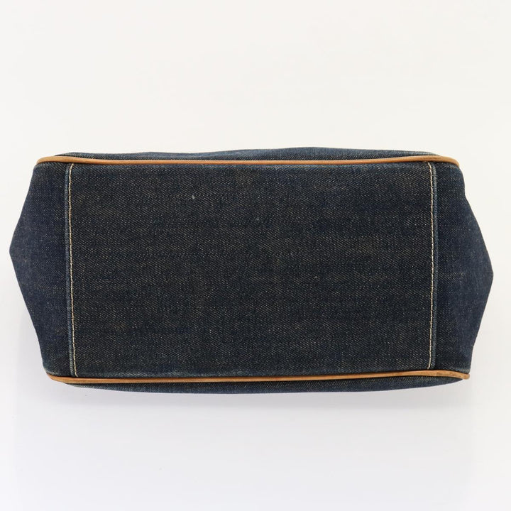 Burberry Blue Label Hand Bag Denim Navy Auth bs14732