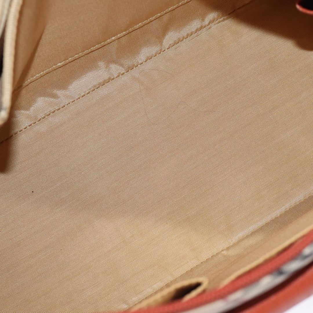 Top Quality Burberry Nova Check Hand Bag Canvas Beige Auth bs14736