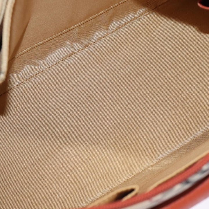 Top Quality Burberry Nova Check Hand Bag Canvas Beige Auth bs14736