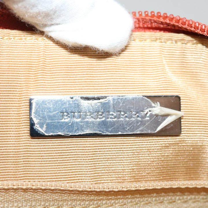 Top Quality Burberry Nova Check Hand Bag Canvas Beige Auth bs14736