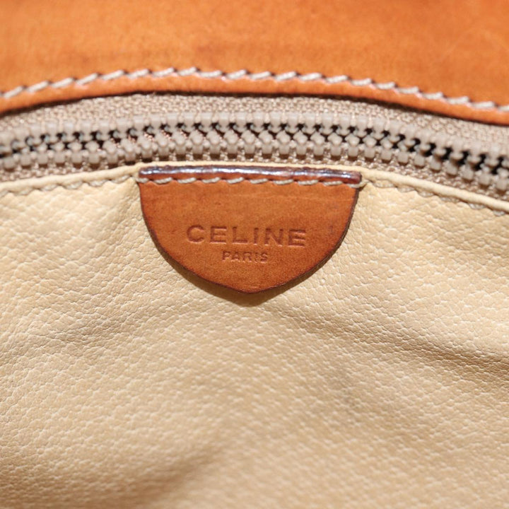Celine Macadam Canvas Shoulder Bag PVC Brown  14757