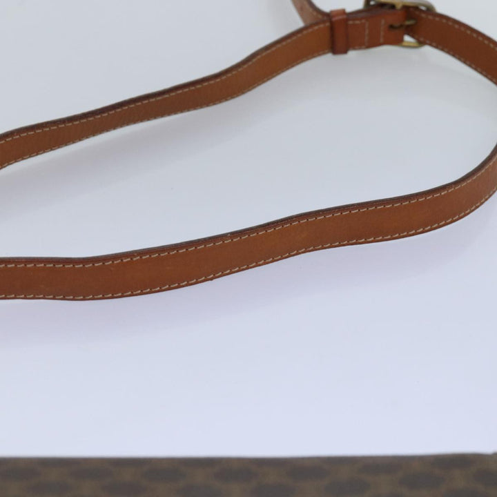 Celine Macadam Canvas Shoulder Bag PVC Brown  14757