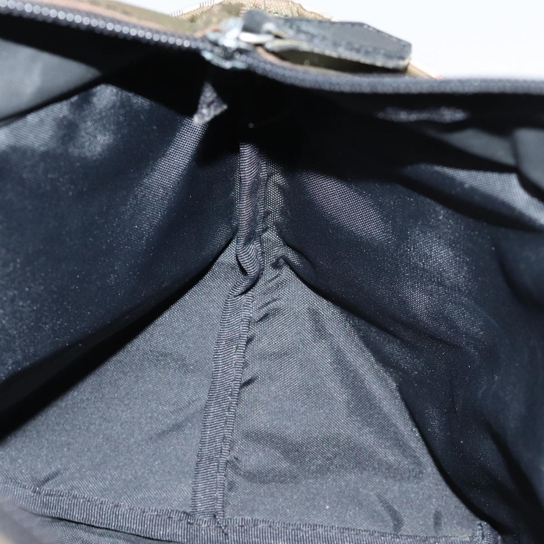 BurberrySs Nova Check Blue Label Hand Bag Nylon Beige Auth bs14769