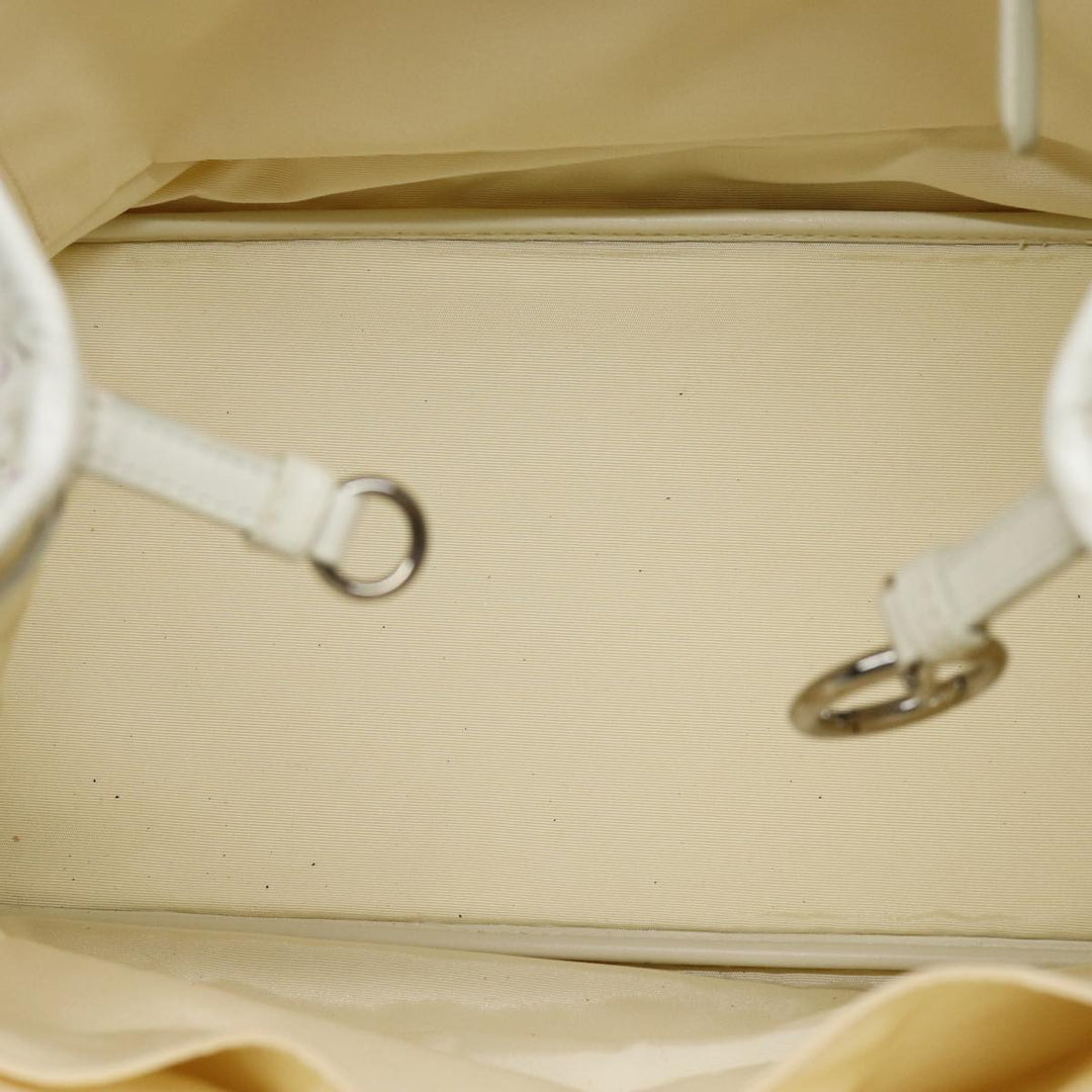CHRISTIAN Top quality Dior Lady Top quality Dior Canage Tote Bag Coated Canvas White Auth bs14793