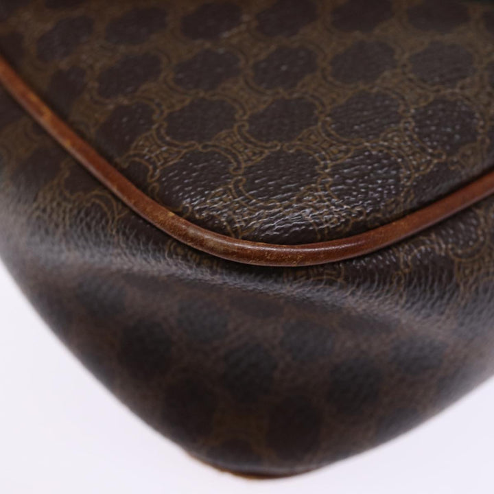 Celine Macadam Canvas Shoulder Bag PVC Brown Auth bs14796
