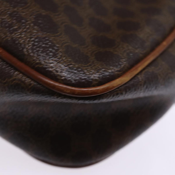 Celine Macadam Canvas Shoulder Bag PVC Brown Auth bs14796