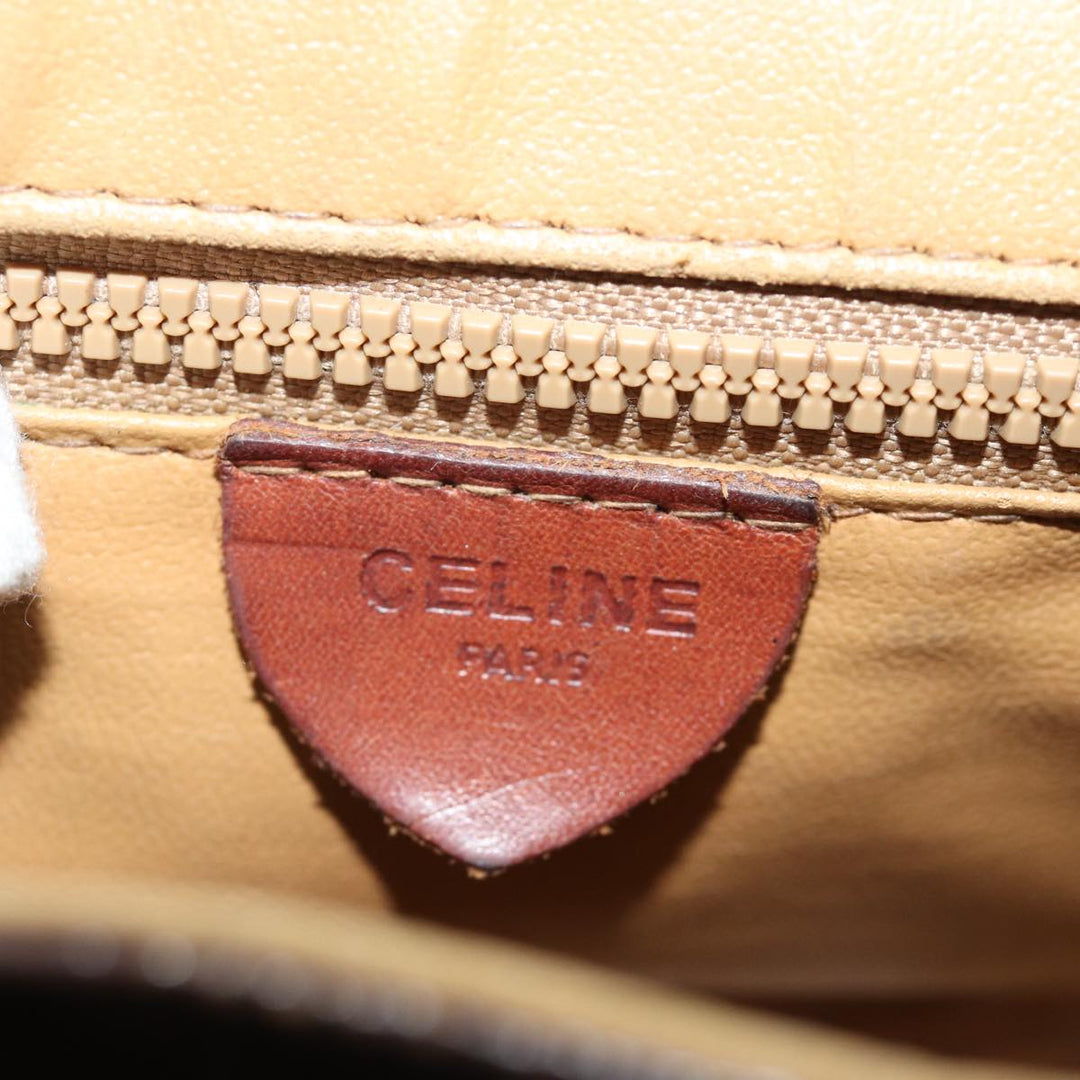 Celine Macadam Canvas Shoulder Bag PVC Brown Auth bs14796