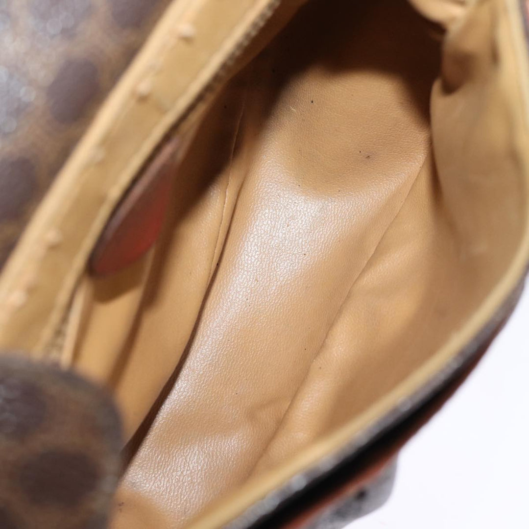 Celine Macadam Canvas Shoulder Bag PVC Brown Auth bs14796