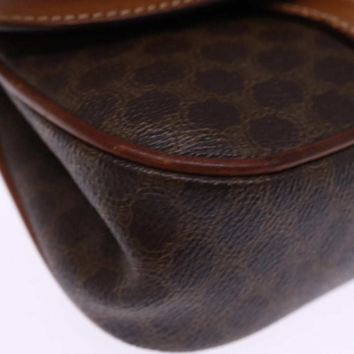 Celine Macadam Canvas Shoulder Bag PVC Brown Auth bs14797