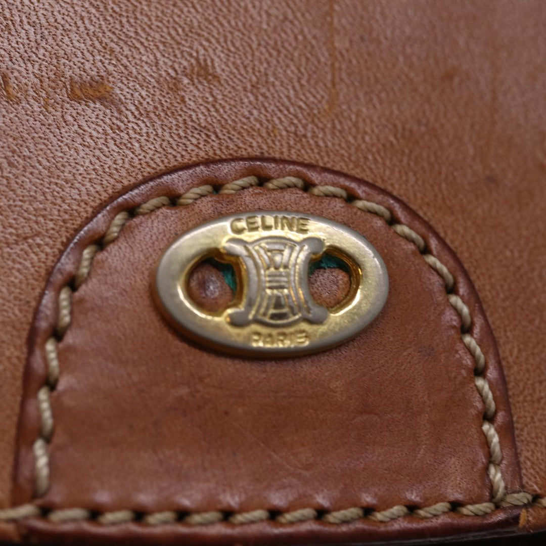 Celine Macadam Canvas Shoulder Bag PVC Brown Auth bs14797