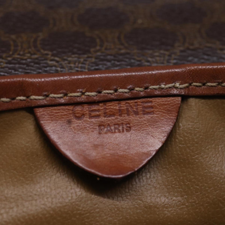 Celine Macadam Canvas Shoulder Bag PVC Brown Auth bs14797