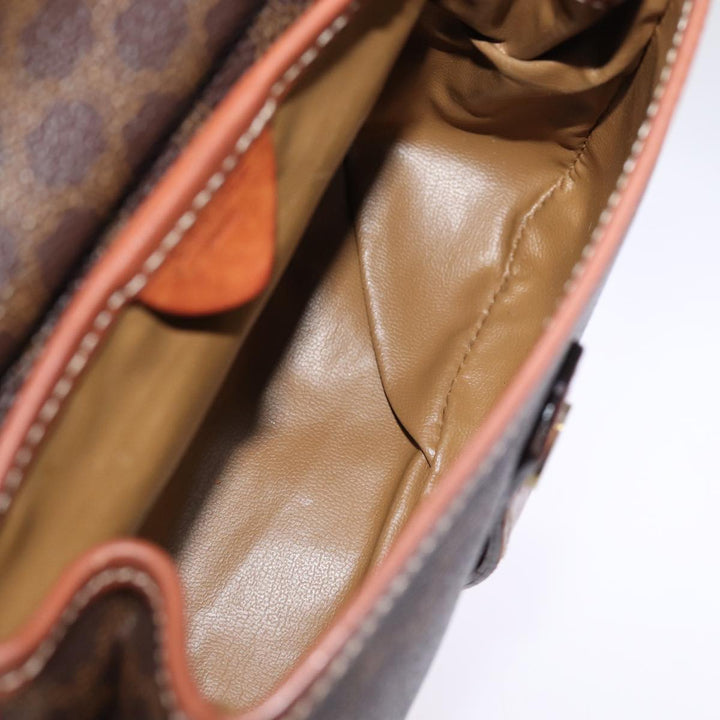 Celine Macadam Canvas Shoulder Bag PVC Brown Auth bs14797