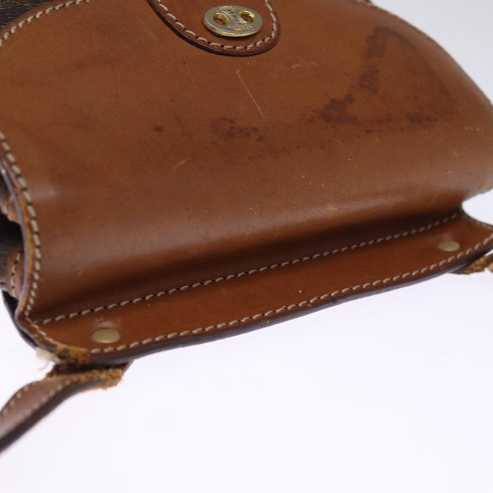 Celine Macadam Canvas Shoulder Bag PVC Brown Auth bs14797