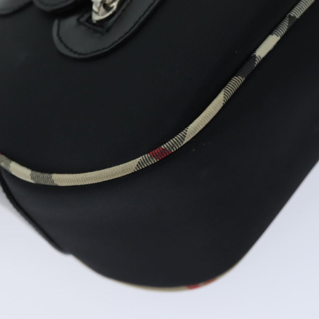 Burberry Hand Bag Nylon Black Auth bs14801