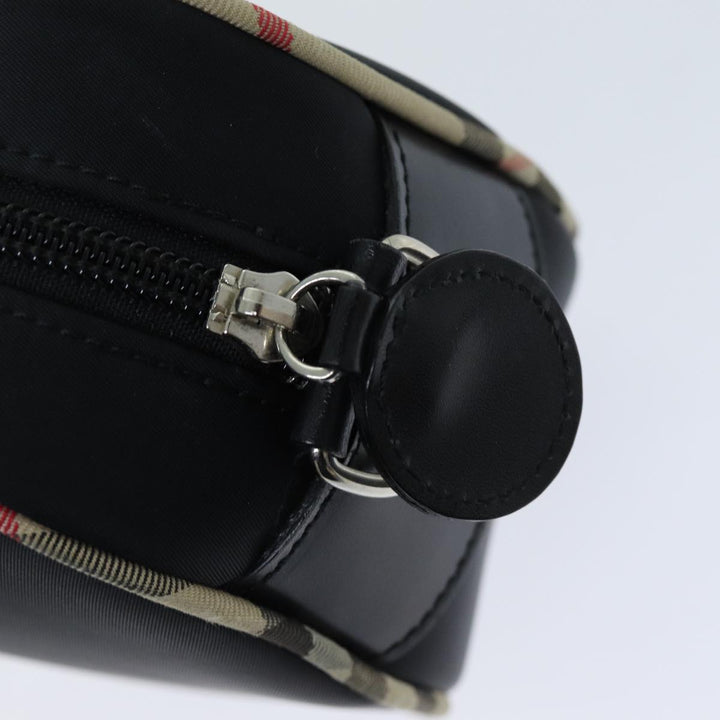 Burberry Hand Bag Nylon Black Auth bs14801