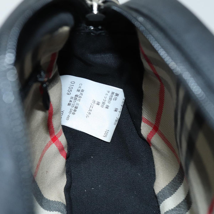 Burberry Hand Bag Nylon Black Auth bs14801