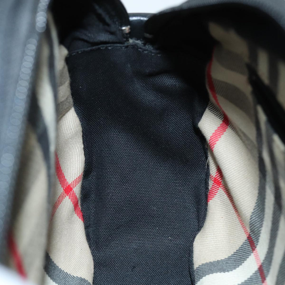 Burberry Hand Bag Nylon Black Auth bs14801