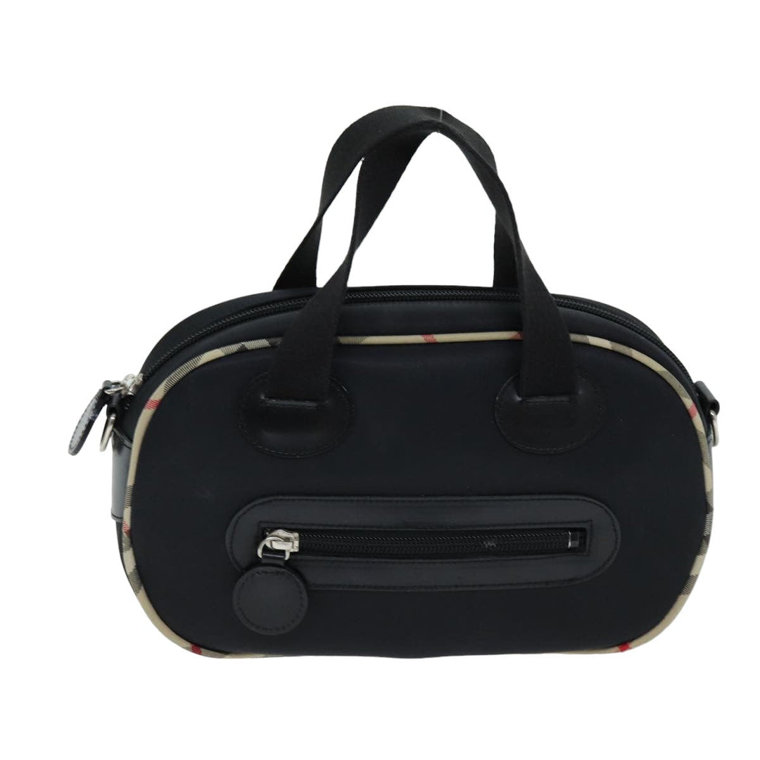 Burberry Hand Bag Nylon Black Auth bs14801
