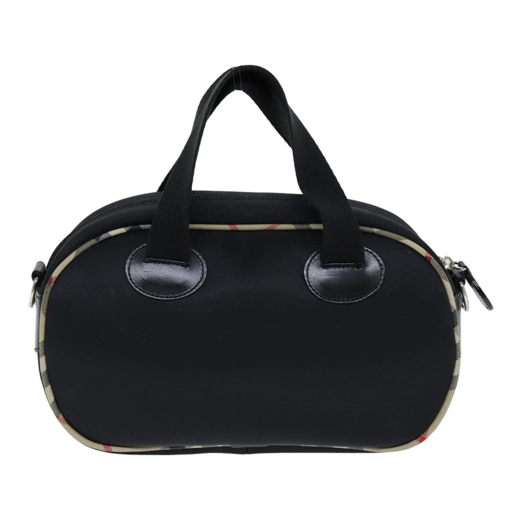 Burberry Hand Bag Nylon Black Auth bs14801