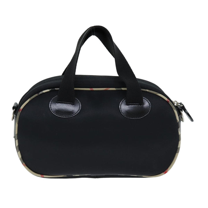 Burberry Hand Bag Nylon Black Auth bs14801