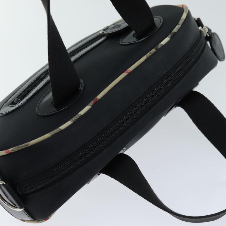 Burberry Hand Bag Nylon Black Auth bs14801