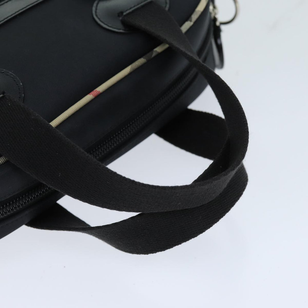 Burberry Hand Bag Nylon Black Auth bs14801
